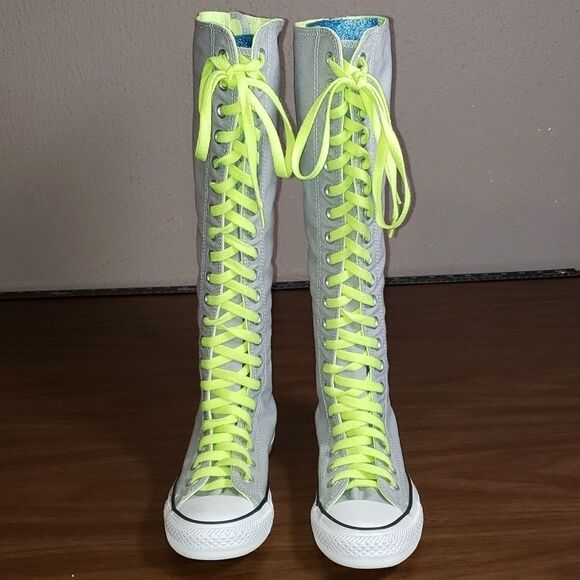 Converse All Stars Knee High Gray Chuck Taylors 5‎ - Picture 3 of 10